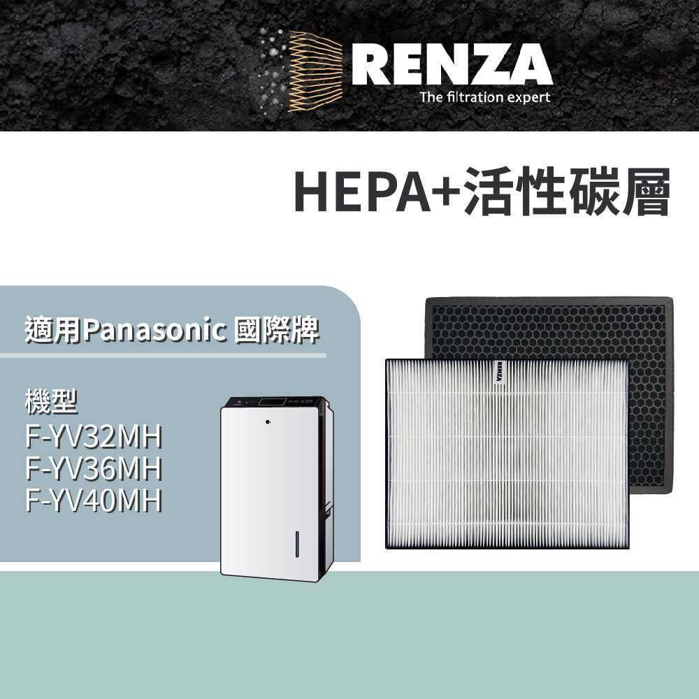 適用 Panasonic 國際牌 F-YV32MH F-YV36MH F-YV40MH 空氣清淨機 HEPA+活性碳濾網