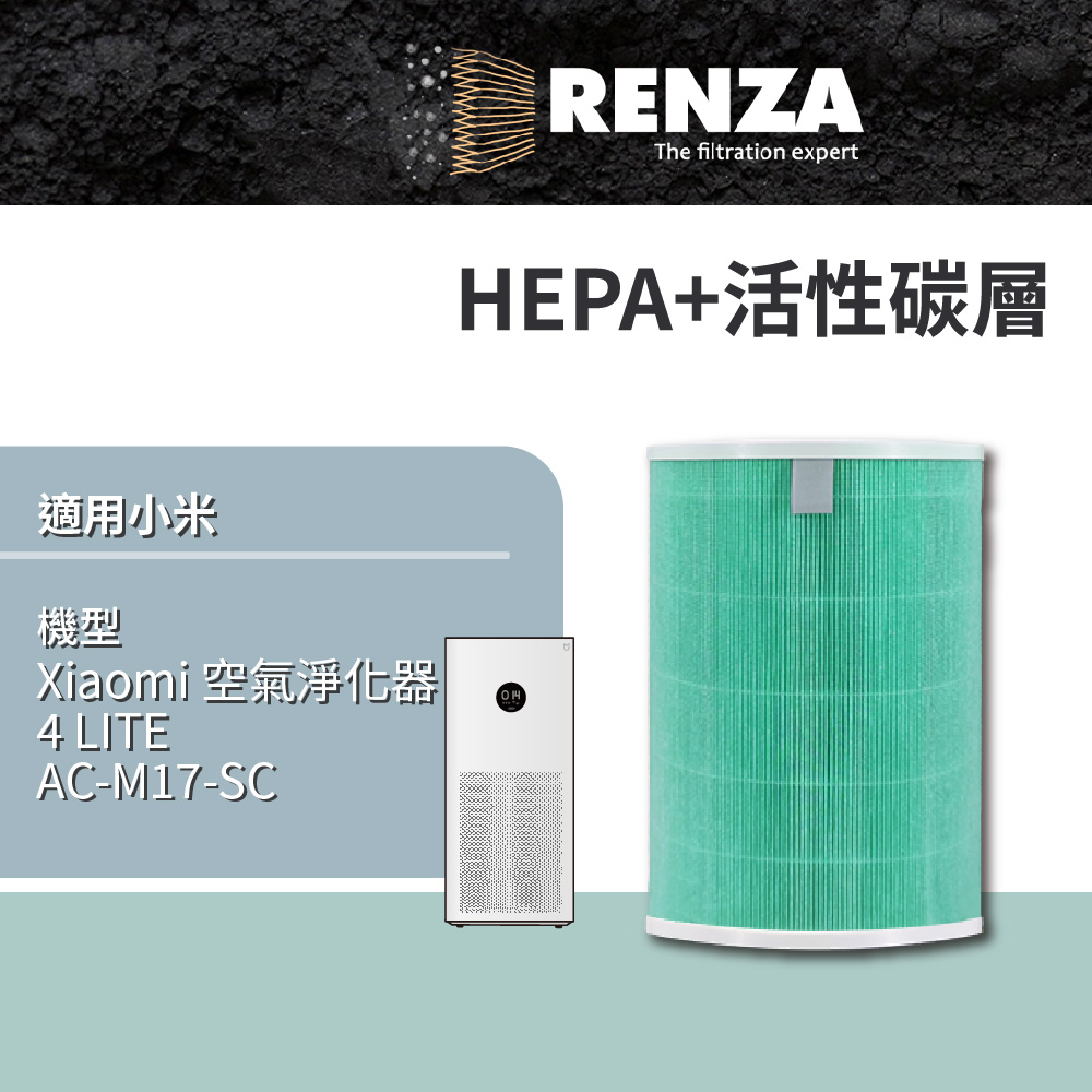 RENZA濾網 適用 小米 Xiaomi 空氣淨化器 4 LITE AC-M17-SC 小米四 LITE 濾網