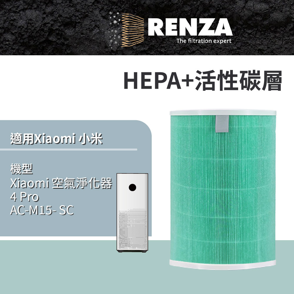 RENZA濾網 適用 小米 Xiaomi 空氣淨化器 4 Pro AC-M15-SC 小米四PRO 濾網