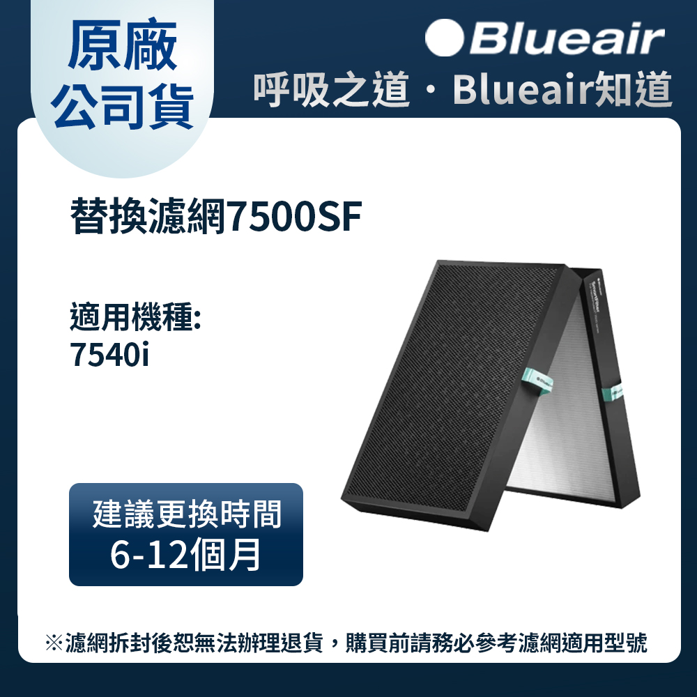 Blueair 空氣清淨機替換濾網7500SF(7540i適用)