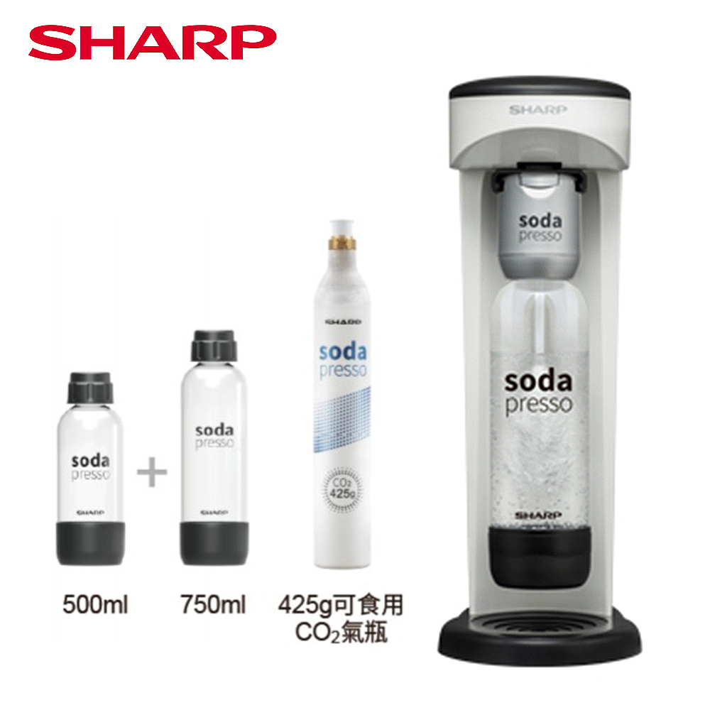 SHARP夏普 Soda Presso氣泡水機(單瓶組) CO-SM1T-W(白)
