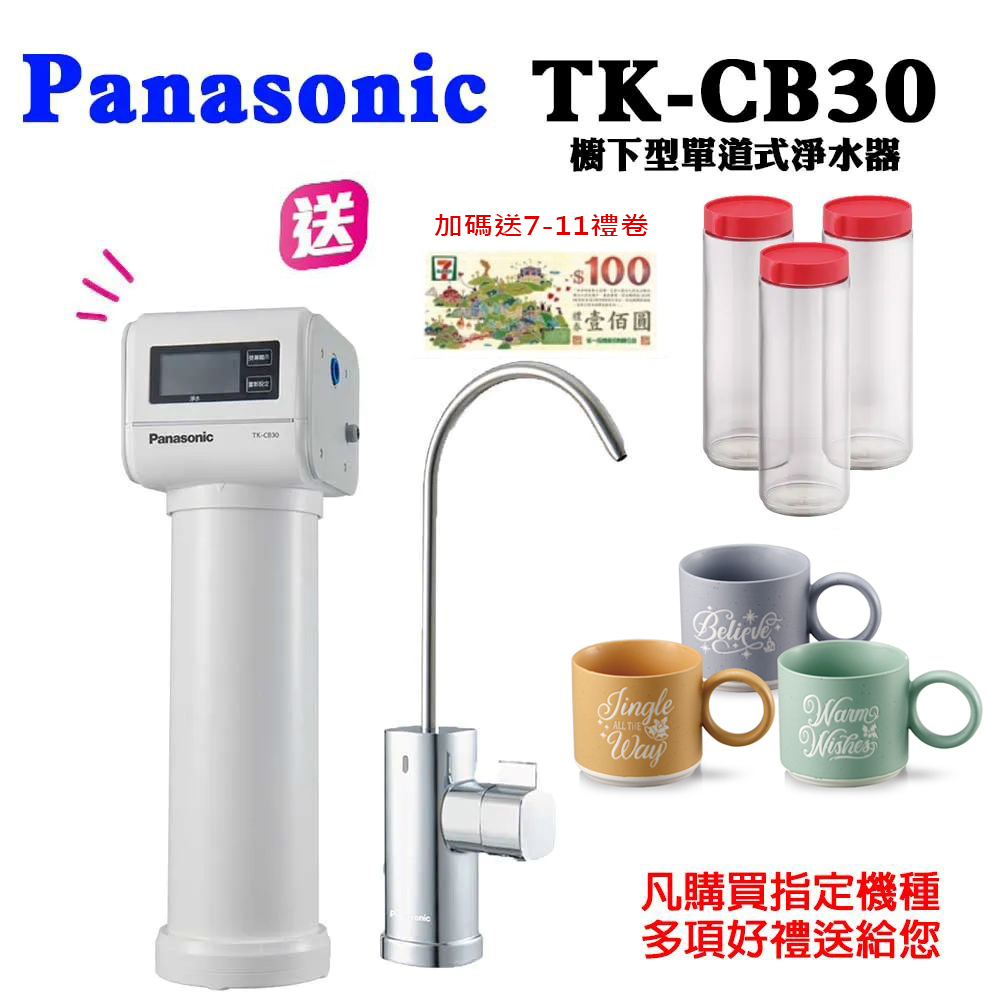 PANASONIC 國際牌櫥下單道式淨水器TK-CB30