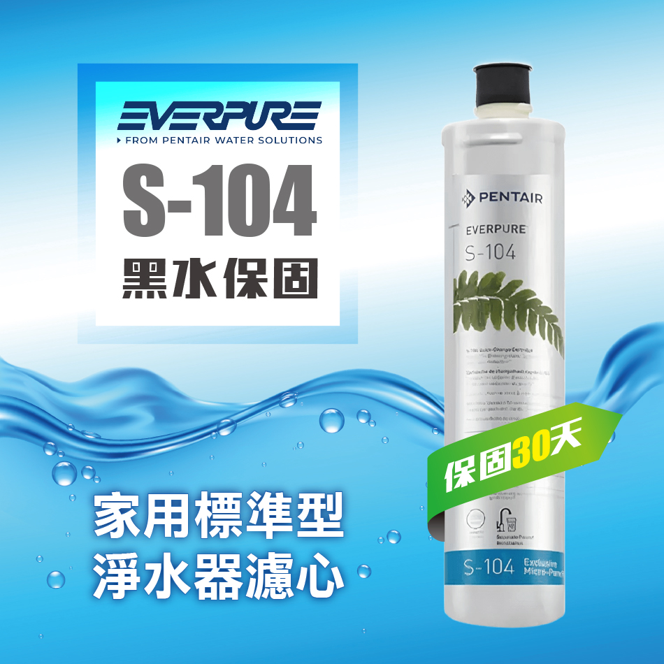 EVERPURE S104除鉛家用型淨水器濾心(S-104濾芯)★請認明公司保固貼紙，享黑水保固★