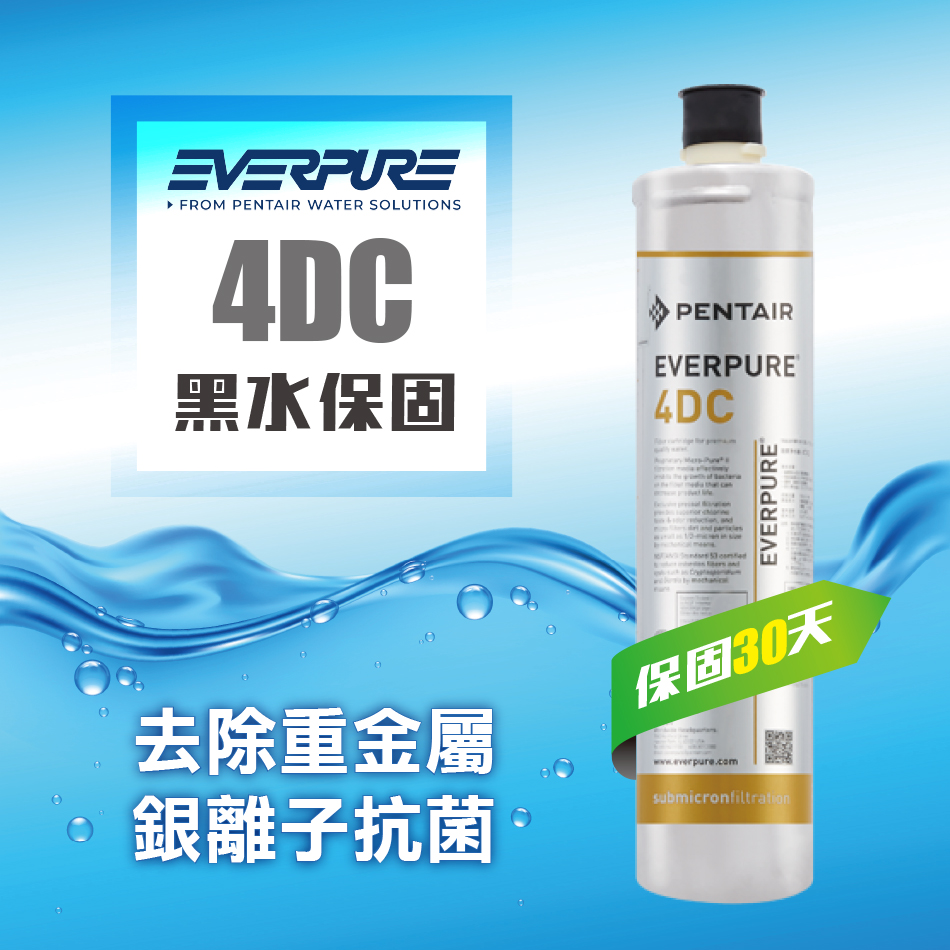 EVERPURE 4DC銀離子抗菌系列濾心/4-DC平行輸入濾芯★請認明公司保固貼紙，享黑水保固★