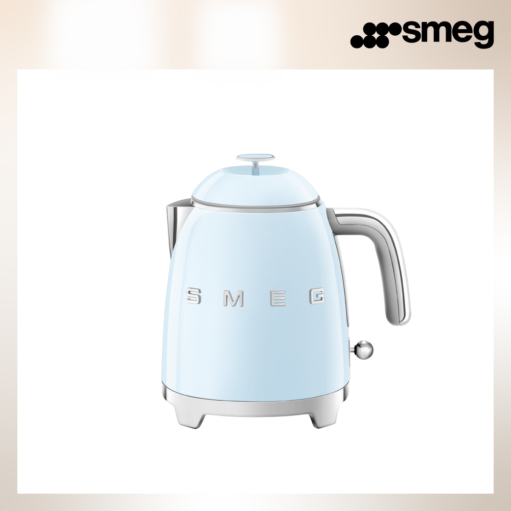SMEG 義大利迷你電熱水壺-粉藍色_KLF05PBUS