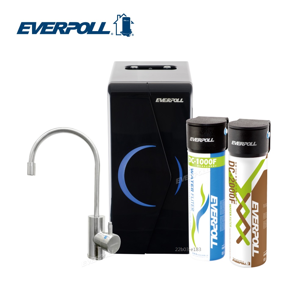 【EVERPOLL】廚下型雙溫無壓飲水機+守護升級全效淨水組(EP-168+DCP-3000)