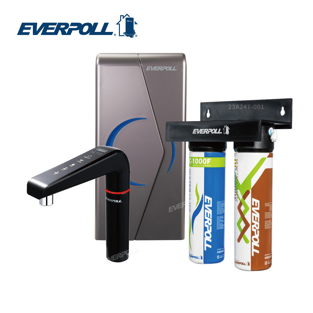 【EVERPOLL】廚下型雙溫UV觸控淨水機+經典複合淨水器 (EVB-298-E+DCP-3000HA)