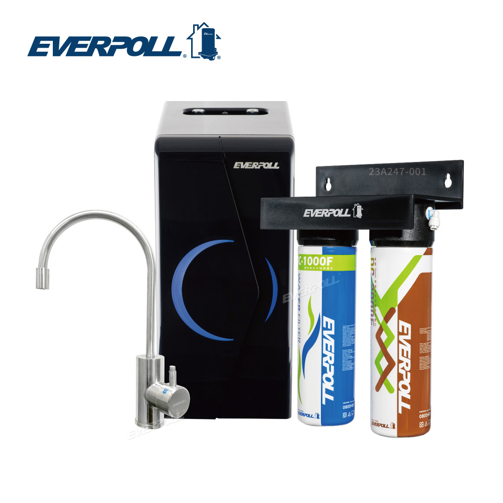 【EVERPOLL】廚下型雙溫無壓飲水機+經典複合淨水器 (EP-168+DCP-3000HA)