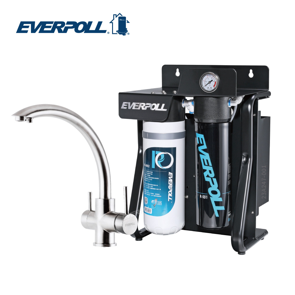 【EVERPOLL】直出式極淨純水設備+三用不鏽鋼龍頭 (RO-900+H-318)