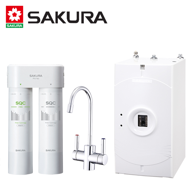 《SAKURA櫻花》廚下加熱器P0553A+快捷高效淨水器 P0780
