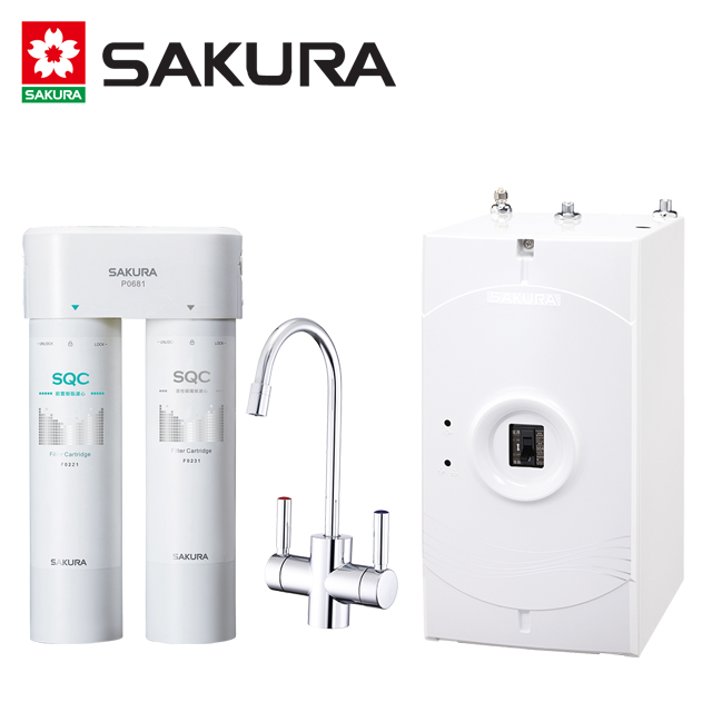 《SAKURA櫻花》廚下加熱器P0553A+快捷高效淨水器 P0681