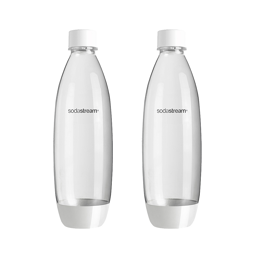 Sodastream 水滴型專用水瓶1L 2入(白)