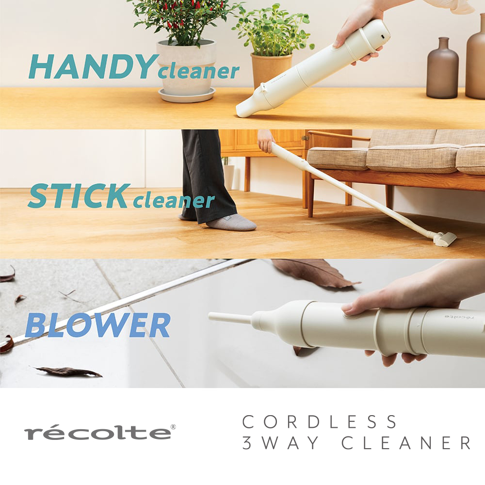 recolte 日本麗克特 Cordless 3way Cleaner 無線吸塵器 RSC-3 白