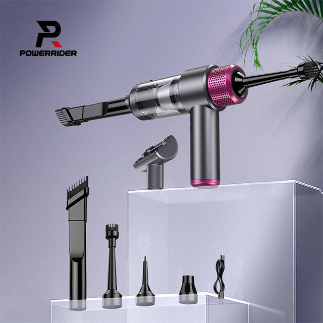 PowerRider LT-135 吸吹兩用手持迷你強力吸塵器 灰紫色
