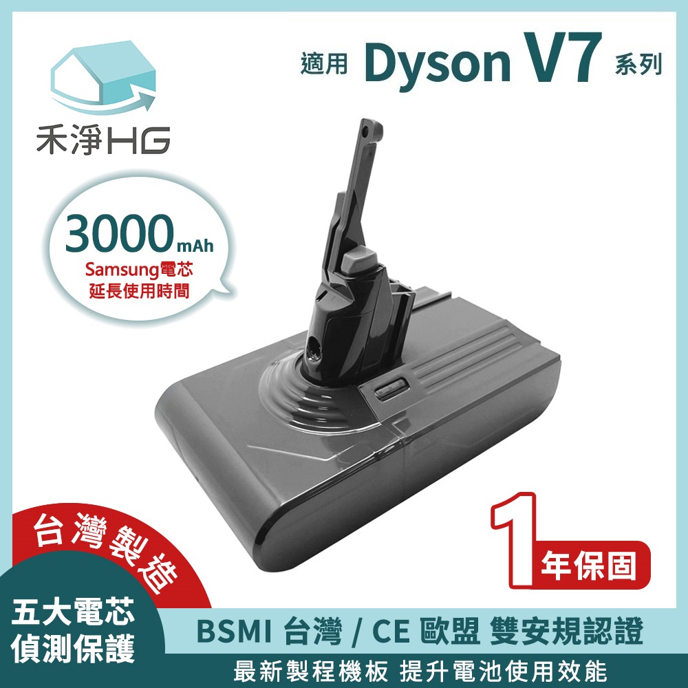 【禾淨家用HG】Dyson V7 DC8300 3000mAh 副廠吸塵器配件 鋰電池