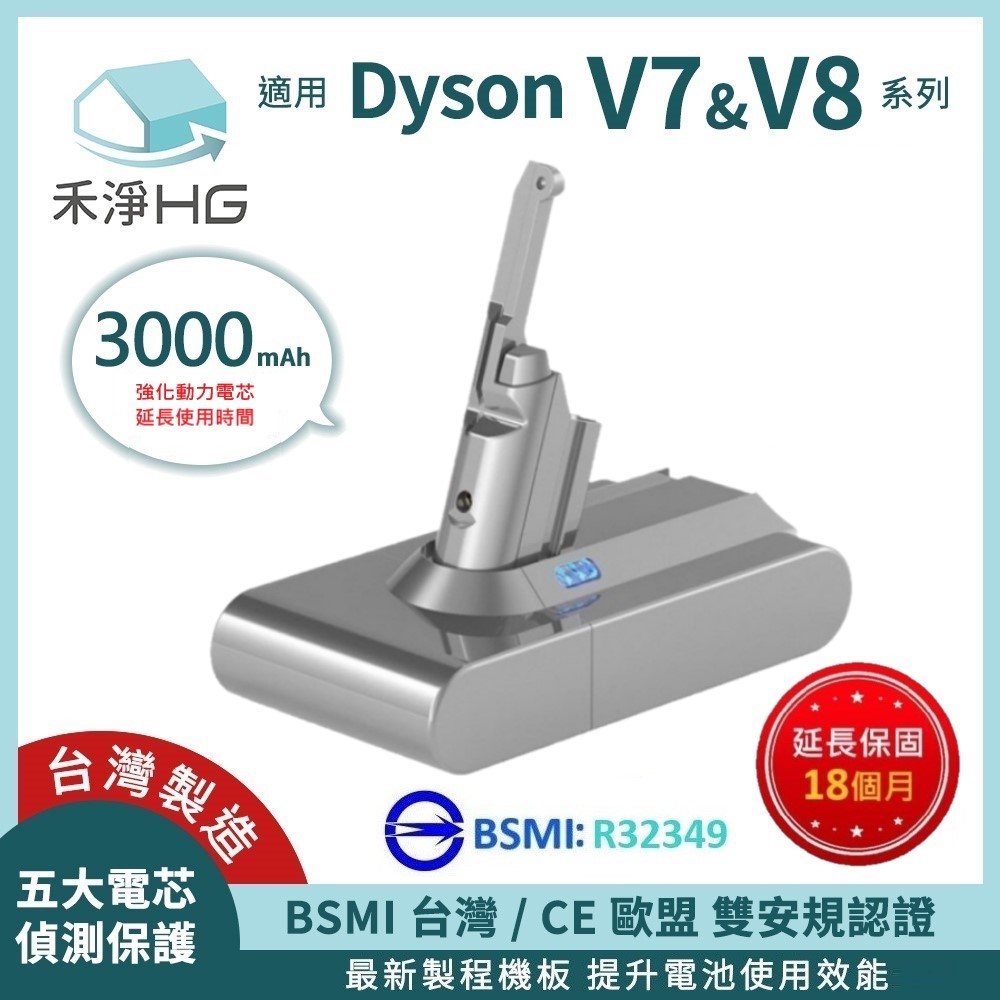 【禾淨家用HG】Dyson V8 DC8300 3000mAh 副廠吸塵器配件 鋰電池