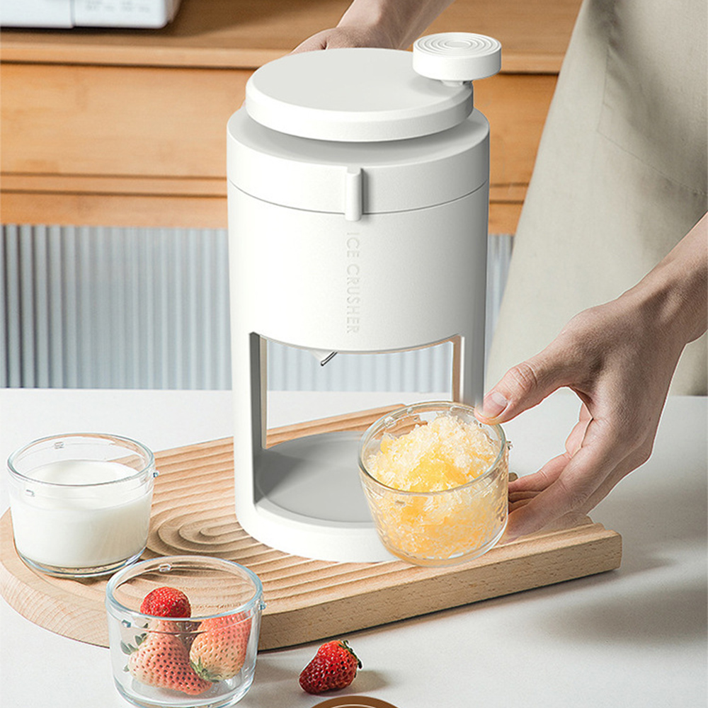 【CS22】麥哲倫家用手動小型刨冰機(附贈冰塊模具+玻璃蓋碗)