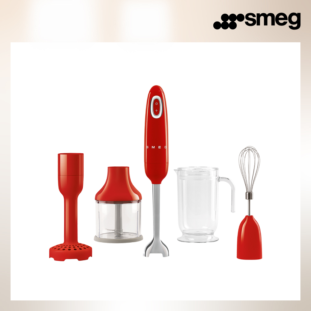 SMEG 義大利22段速手持料理棒-魅惑紅