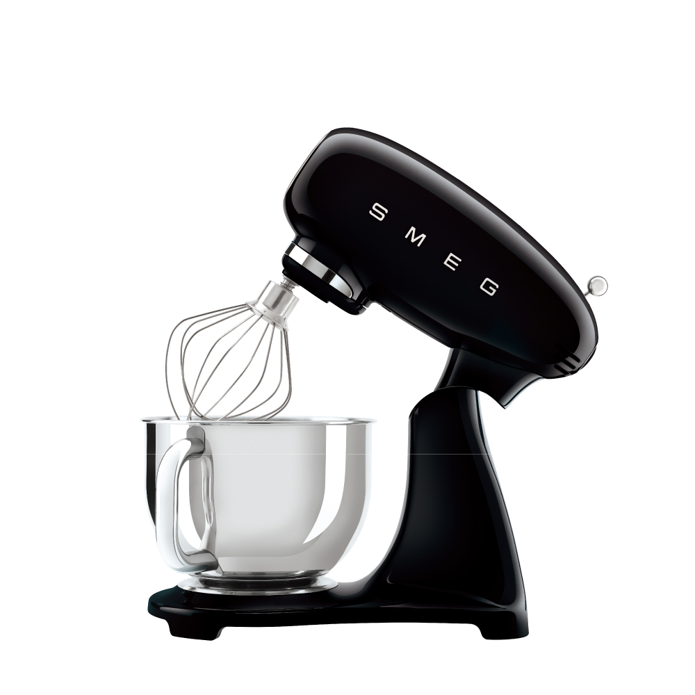 SMEG 義大利復古美學全彩攪拌機-耀岩黑