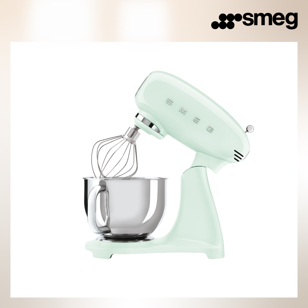 SMEG 義大利復古美學全彩攪拌機-粉綠色