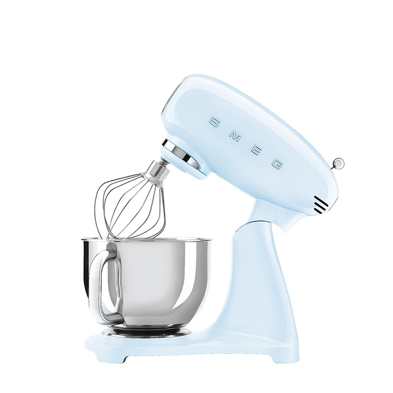 SMEG 義大利復古美學全彩攪拌機-粉藍色