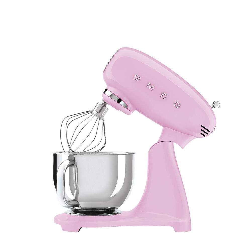 SMEG 義大利復古美學全彩攪拌機-粉紅色