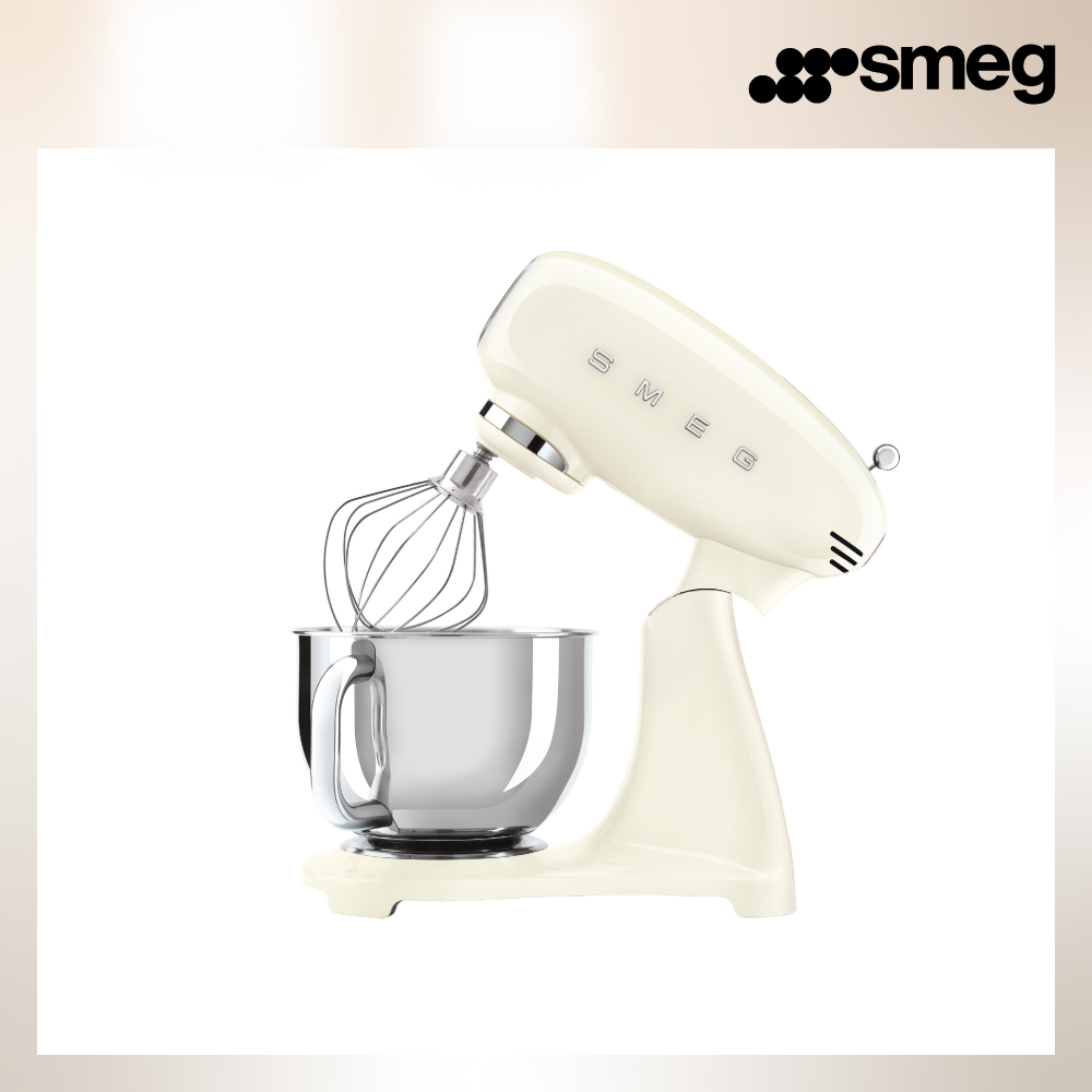 SMEG 義大利復古美學全彩攪拌機-奶油色