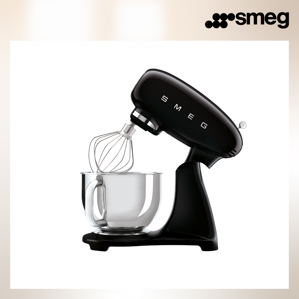 SMEG 義大利復古美學全彩攪拌機-耀岩黑