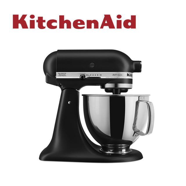 【KitchenAid】4.8公升/5Q桌上型抬頭式攪拌機-尊爵黑