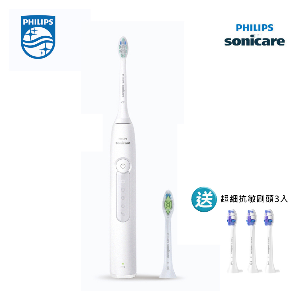 PHILIPS 飛利浦 Sonicare 舒適潔淨音波電動牙刷-皓月白 HX5191/01