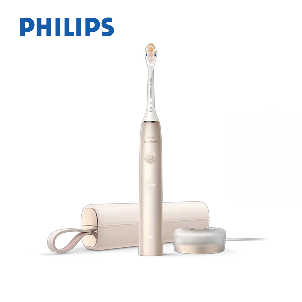 PHILIPS 飛利浦 Sonicare 頂級尊榮AI智能音波震動牙刷 HX9996/11(香檳金)