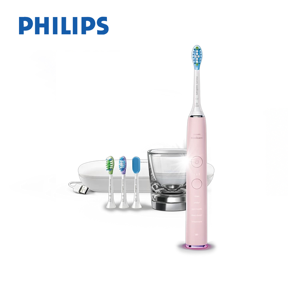 PHILIPS 飛利浦 Smart 鑽石極淨智能音波震動牙刷 HX9924/22(典雅粉)