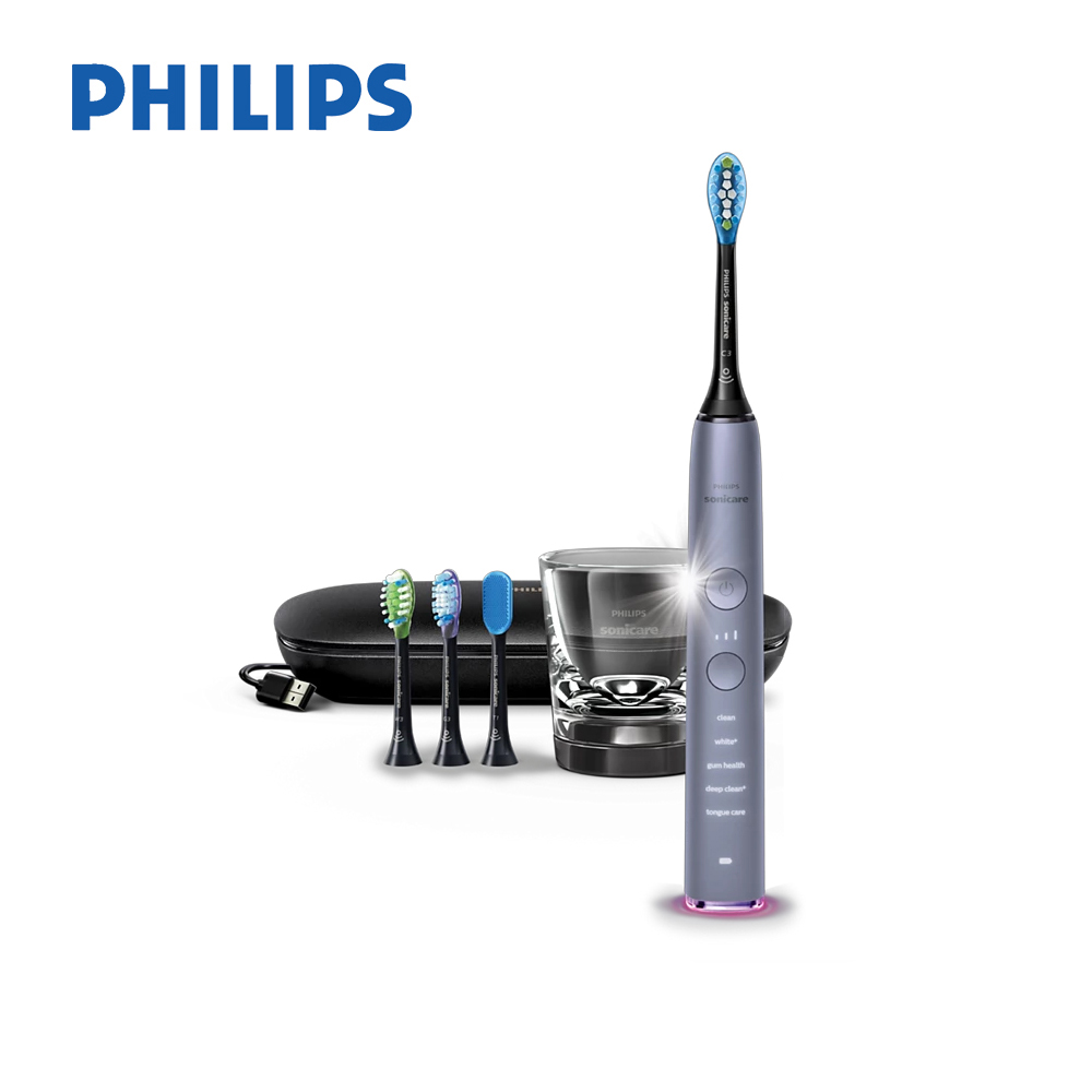 PHILIPS 飛利浦 Smart 鑽石極淨智能音波震動牙刷 HX9924/42(絢光銀)