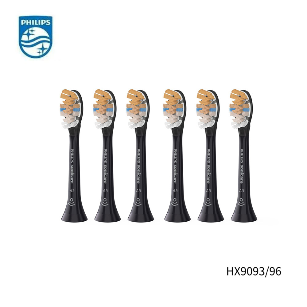 PHILIPS 飛利浦 Sonicare 頂級多效合一刷頭 HX9093/96黑(6入)