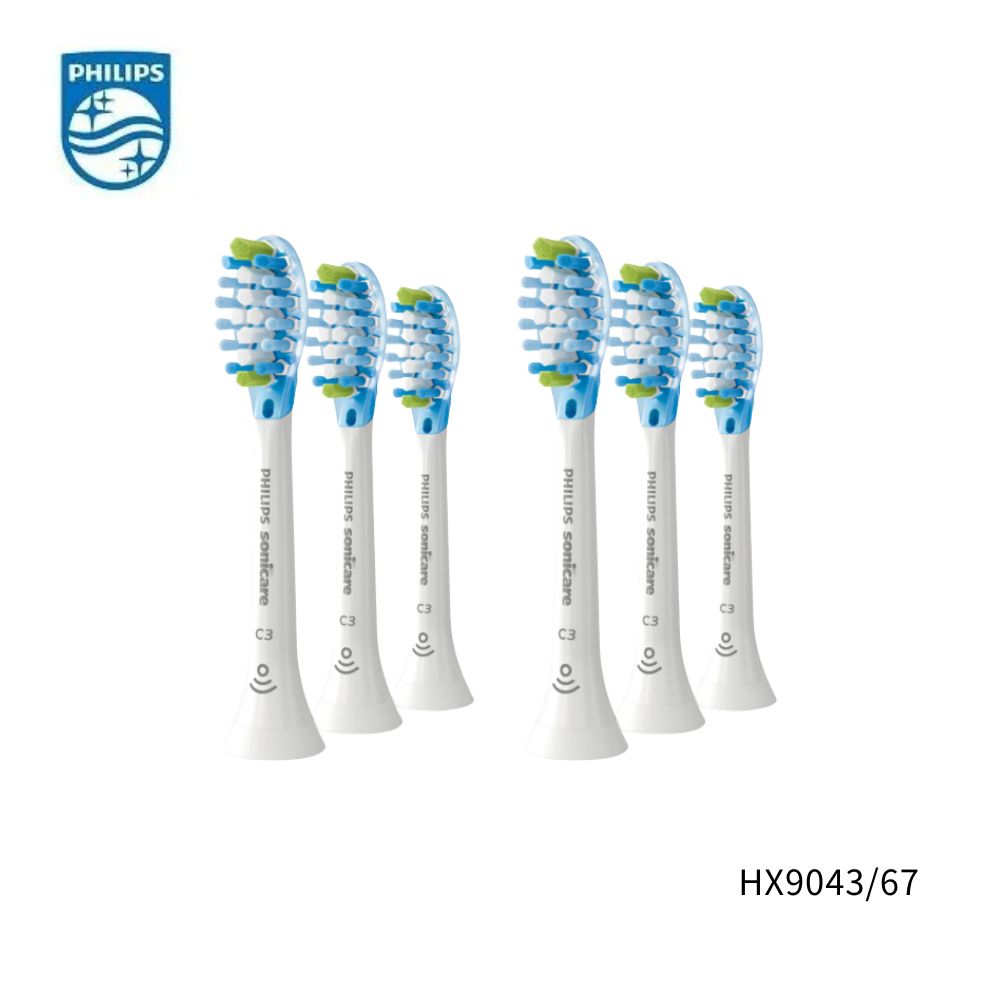 PHILIPS 飛利浦 Sonicare智能超效清潔刷頭 HX9043/67 白 (6入)