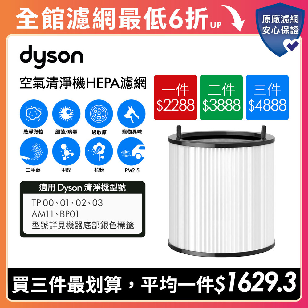 Dyson 戴森 TP系列濾網 (單入) 適用於TP00 TP01 TP02 TP03