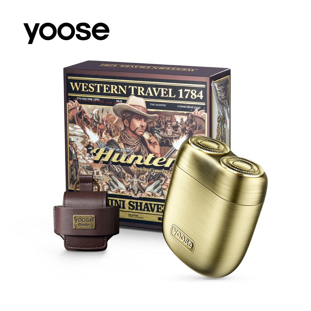 【 yoose 有色】MINI 全合金隨身電動刮鬍刀「王一博同款」 - 賞金獵人｜全新包裝 (無鐵盒版)