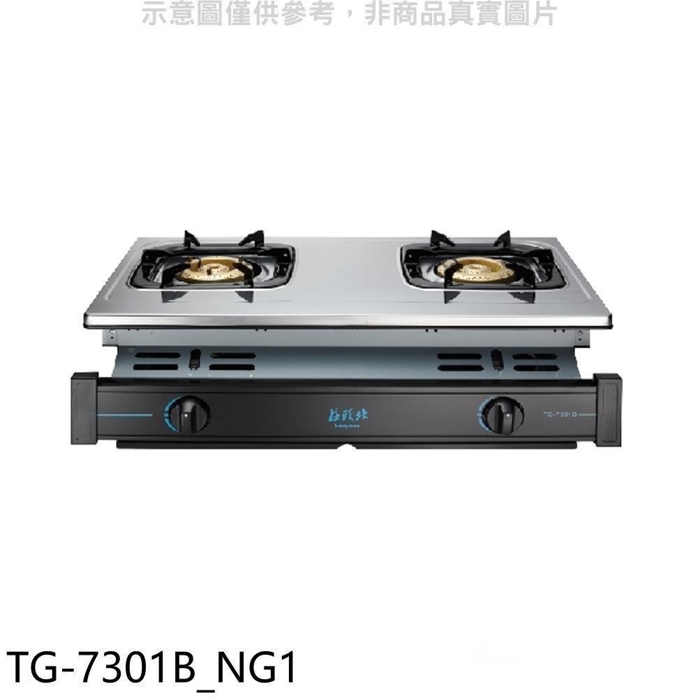 莊頭北【TG-7301B_NG1】二口嵌入爐TG-7301B瓦斯爐 天然氣