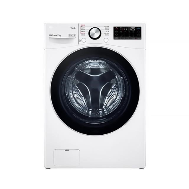 LG樂金【WD-S15TBW】15公斤滾筒洗衣機(蒸洗脫)-冰磁白(含標準安裝)
