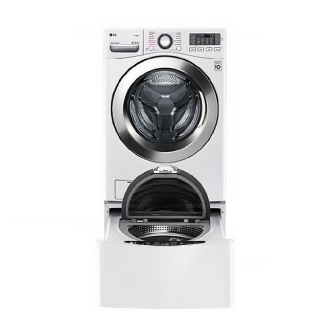 LG樂金【WD-S15TBW+WT-SD200AHW】蒸洗脫雙能洗衣機冰磁白15+2公斤(含標準安裝)