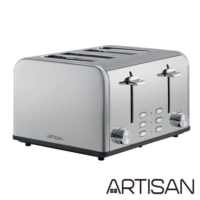 【Artisan 奧得思】四片不鏽鋼厚薄片烤麵包機 (TT4001)