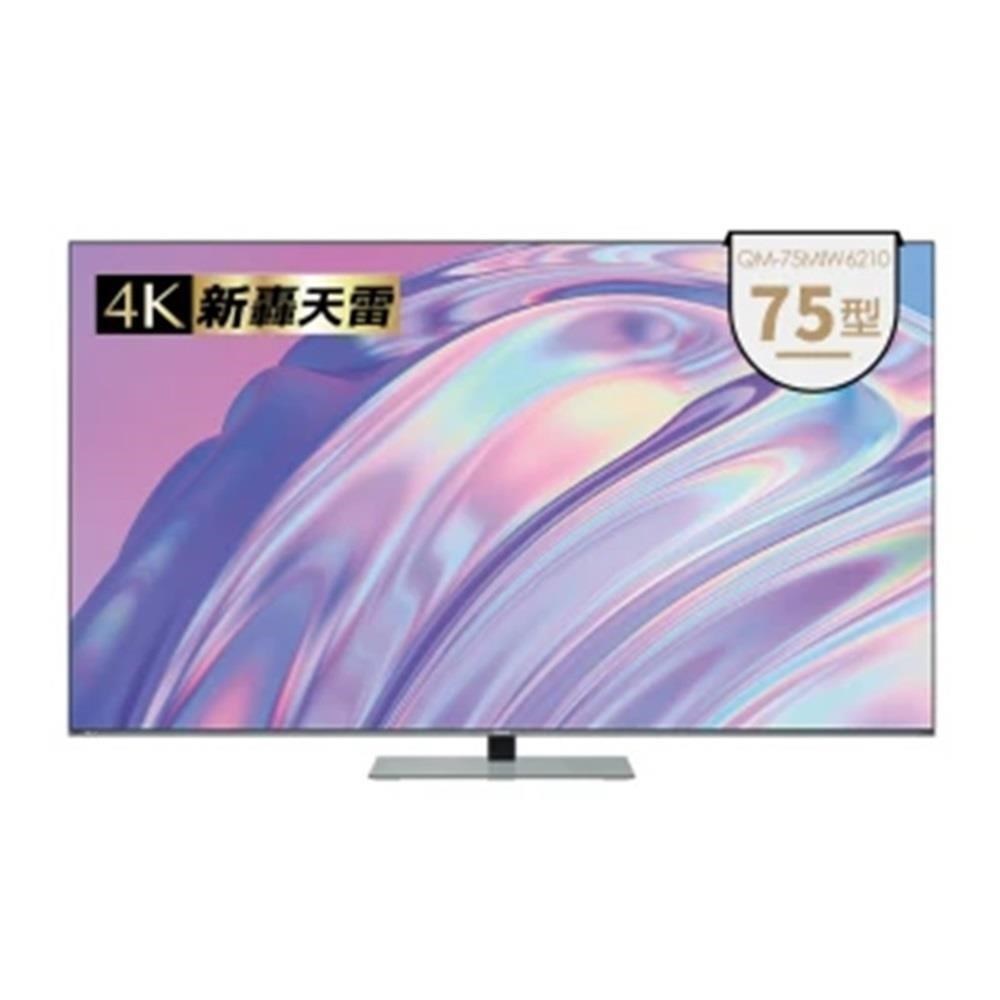 SAMPO 聲寶 75型4K HDR新轟天雷智慧聯網MINI QLED顯示器 QM-75MIW6210
