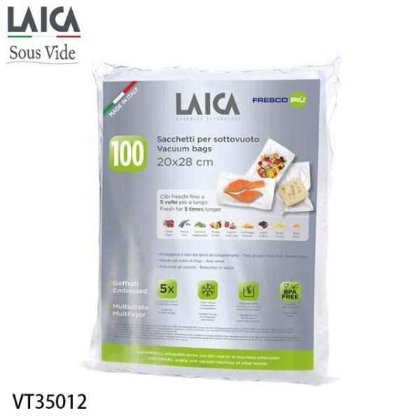 【LAICA 萊卡】網紋式真空包裝袋 袋式20x28cm(100入) VT35012