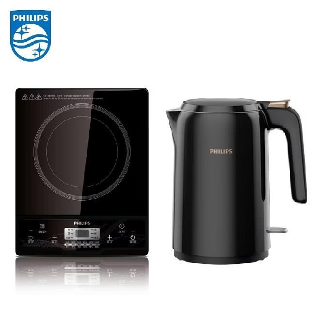 PHILIPS 飛利浦 智慧變頻電磁爐 (HD4924/50)+1.5L不鏽鋼煮水壺 (HD9389/80)