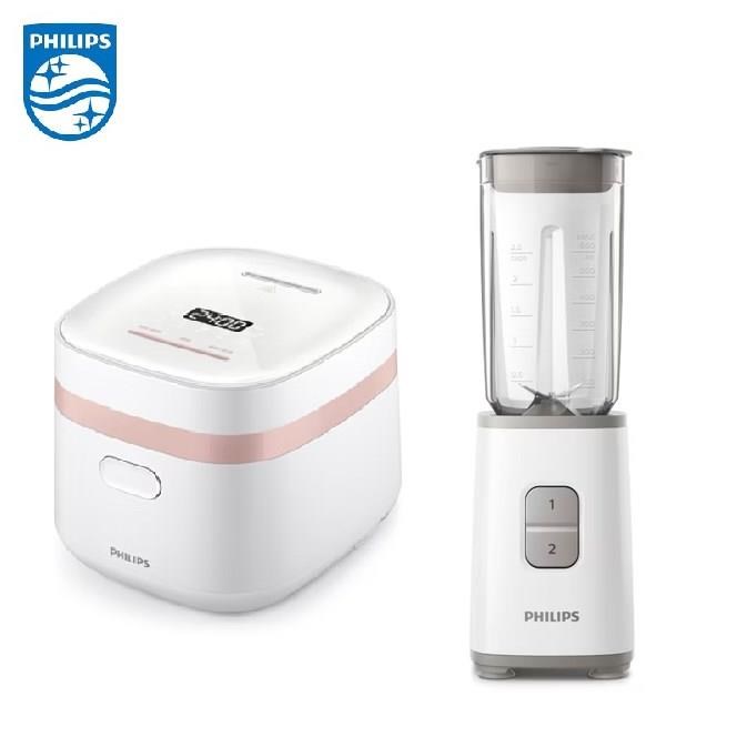 PHILIPS 飛利浦 Q彈鎖香多料理電子鍋 (HD3073/50)+超活氧迷你果汁機 (HR2601/02)