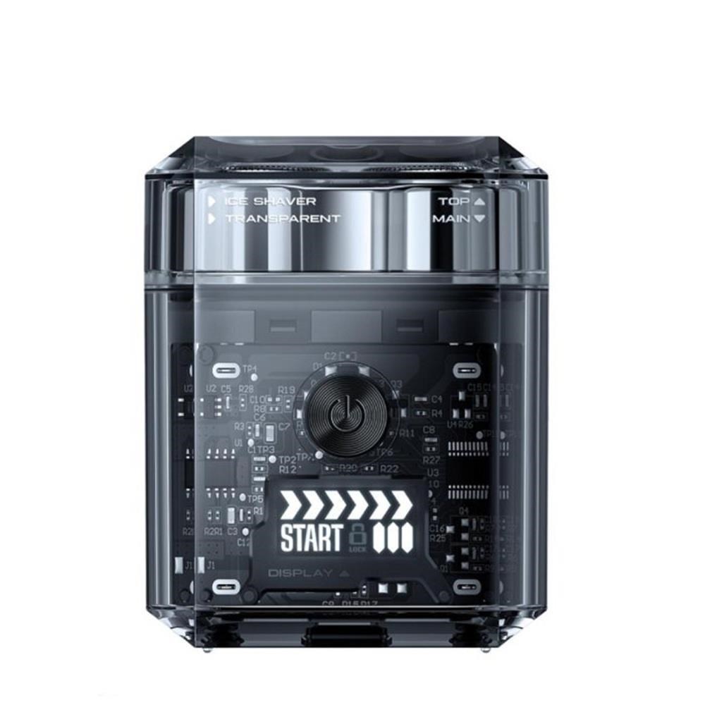 yoose 有色 ICE  全透明隨身電動刮鬍刀- 透明灰