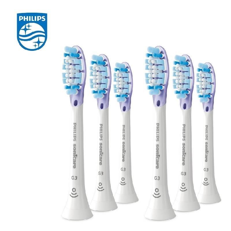 【飛利浦 PHILIPS】智慧超效護齦刷頭6入-白 (HX9053/67)