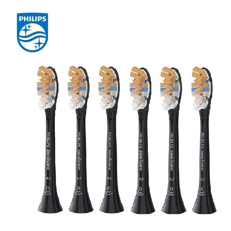 PHILIPS 飛利浦 【南紡購物中心】 Sonicare 頂級多效合一刷頭6支-黑 (HX9093/96)