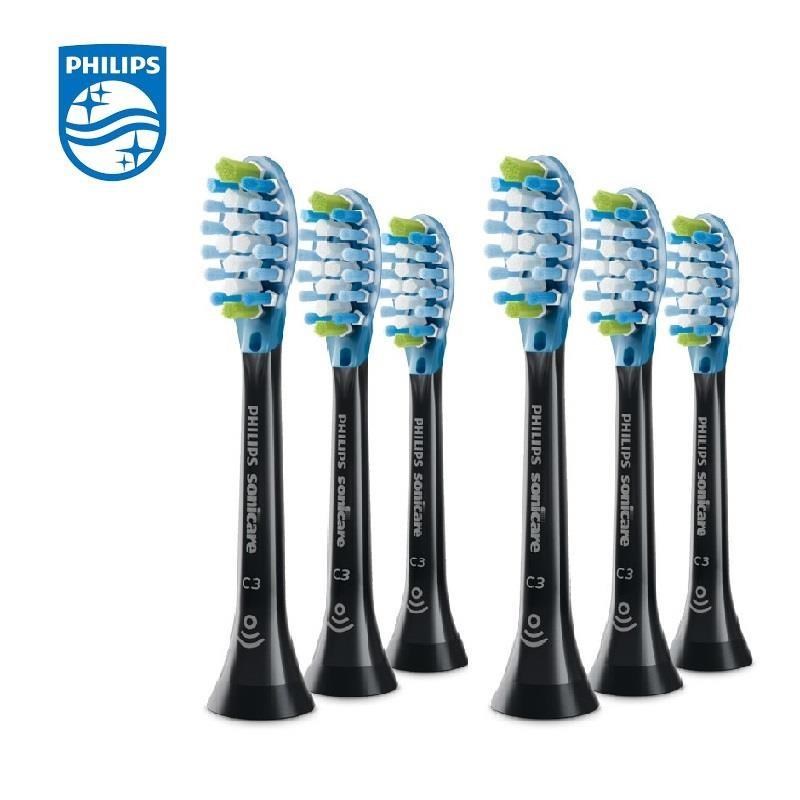 【飛利浦 PHILIPS】智慧超效清潔刷頭6入-黑 (HX9043/96)