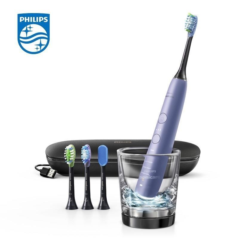 【飛利浦 PHILIPS】Sonicare 鑽石靚白智慧音波震動牙刷(HX9924/42) 銀